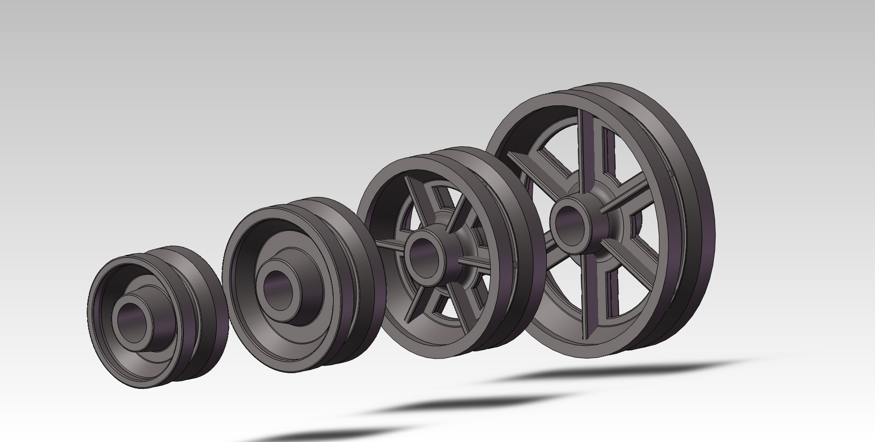 350-800kgs roller bearing v-groove wheel
